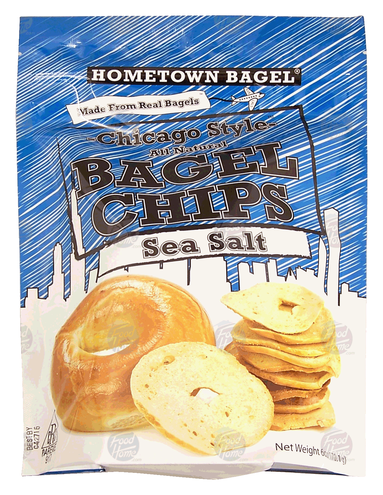 Hometown Bagel Bagel Chips chicago style bagel chips, sea salt Full-Size Picture